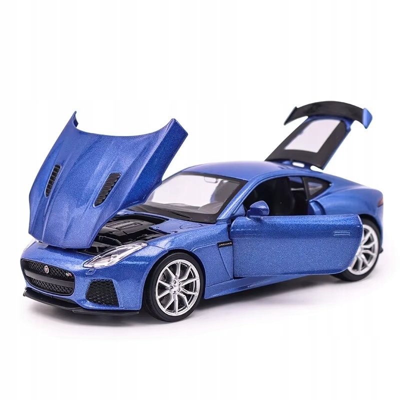 Jaguar F-Type 1:32 otwierane drzwi światła LED metalowa zabawka dźwięk