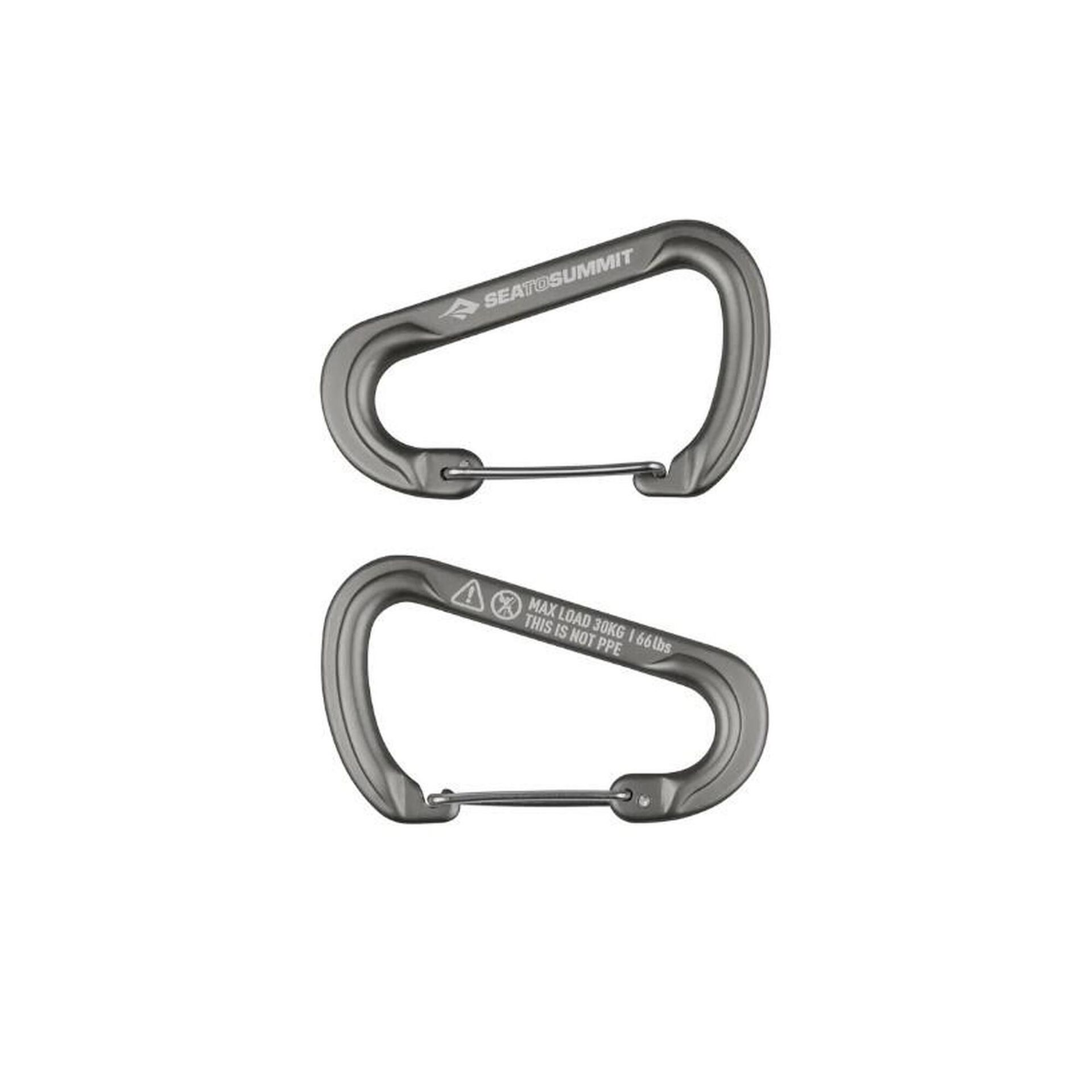 Sea to Summit Sea to Summit Accessory Carabiner Set 2 Pieces Large, szary  2022 Breloki ATD0140-00122101