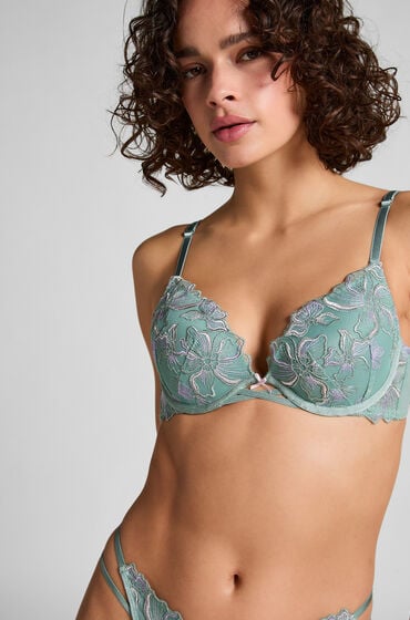 Hunkemöller Usztywniany biustonosz z fiszbinami Lauren Zielony