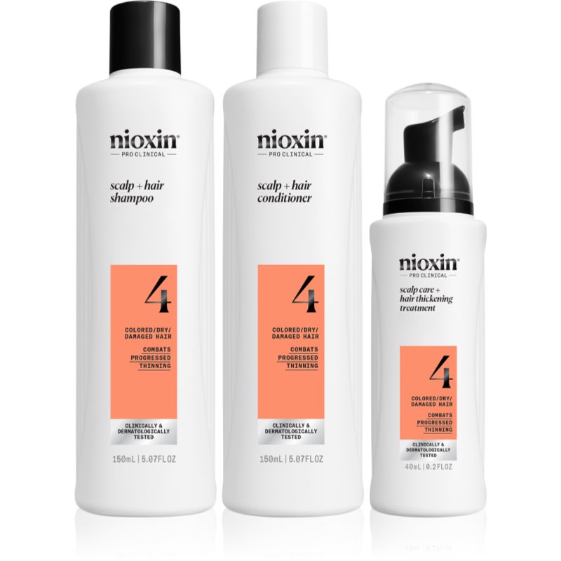 Nioxin System 4, Zestaw oczyszczający do włosów farbowanych, mocno przerzedzonych