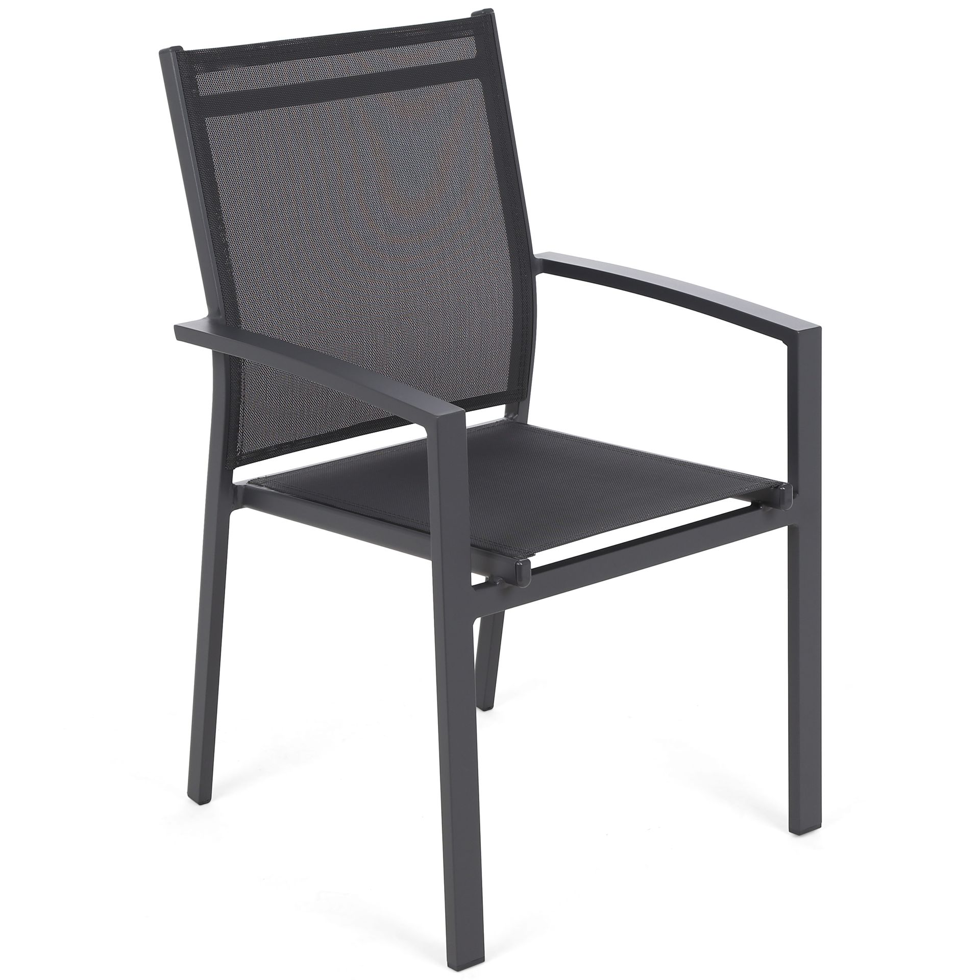 Krzesło ogrodowe metalowe Bolonia Grey / Window Grey