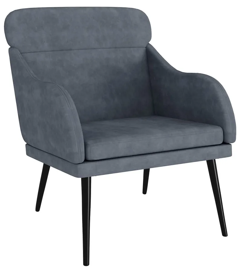 Głęboki ciemnoszary fotel wypoczynkowy D5-T09