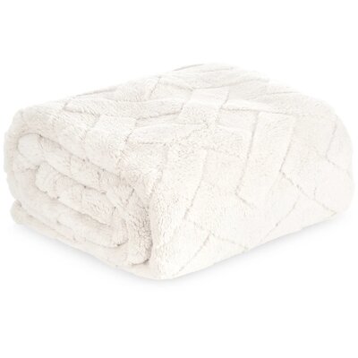 Koc EUROFIRANY D91 Caro 70 x 160 cm Kremowy