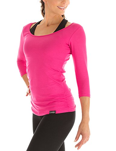 WINSHAPE Winshape Damska koszulka fitness Yoga Pilates z rękawami 3/4 WS4 różowy różowy XL WS4-PINK_Pink_XL