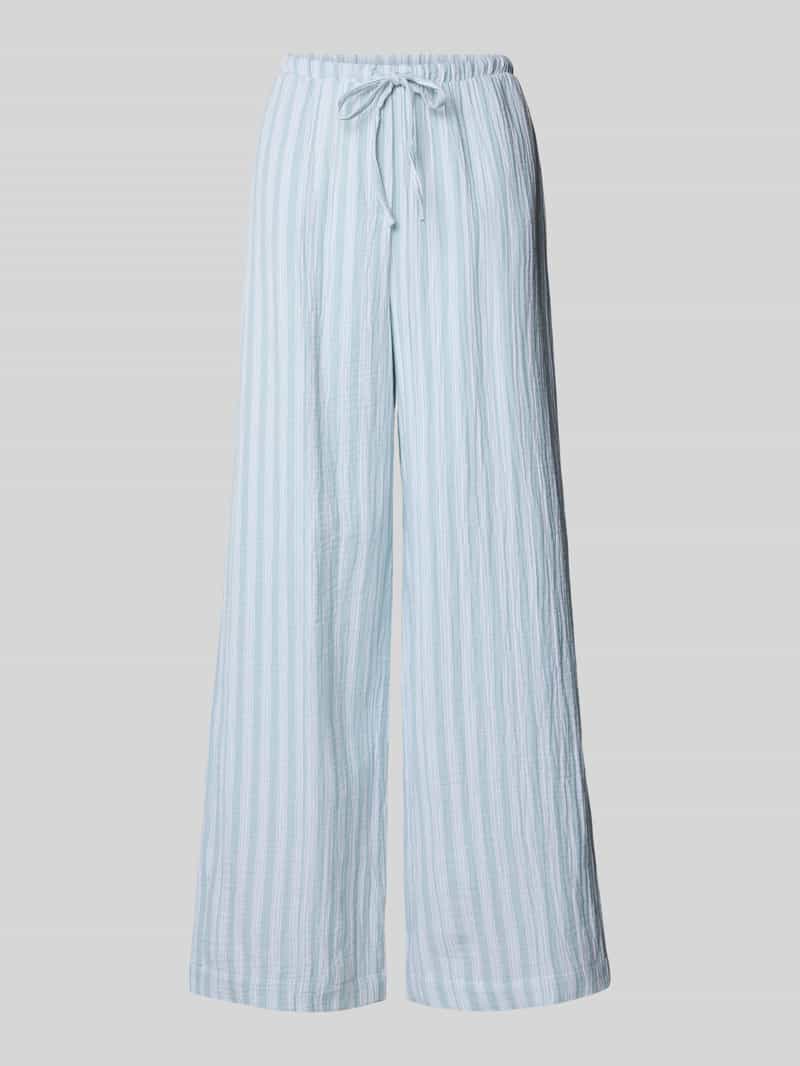 Spodnie materiałowe o kroju regular fit z czystej bawełny model ‘NANNA’