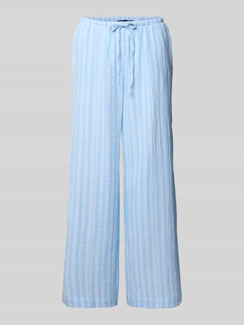 Spodnie materiałowe o kroju regular fit z czystej bawełny model ‘NANNA’