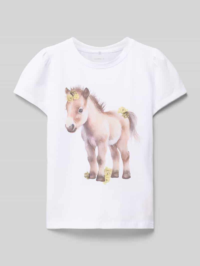 T-shirt z okrągłym dekoltem model ‘HANI’