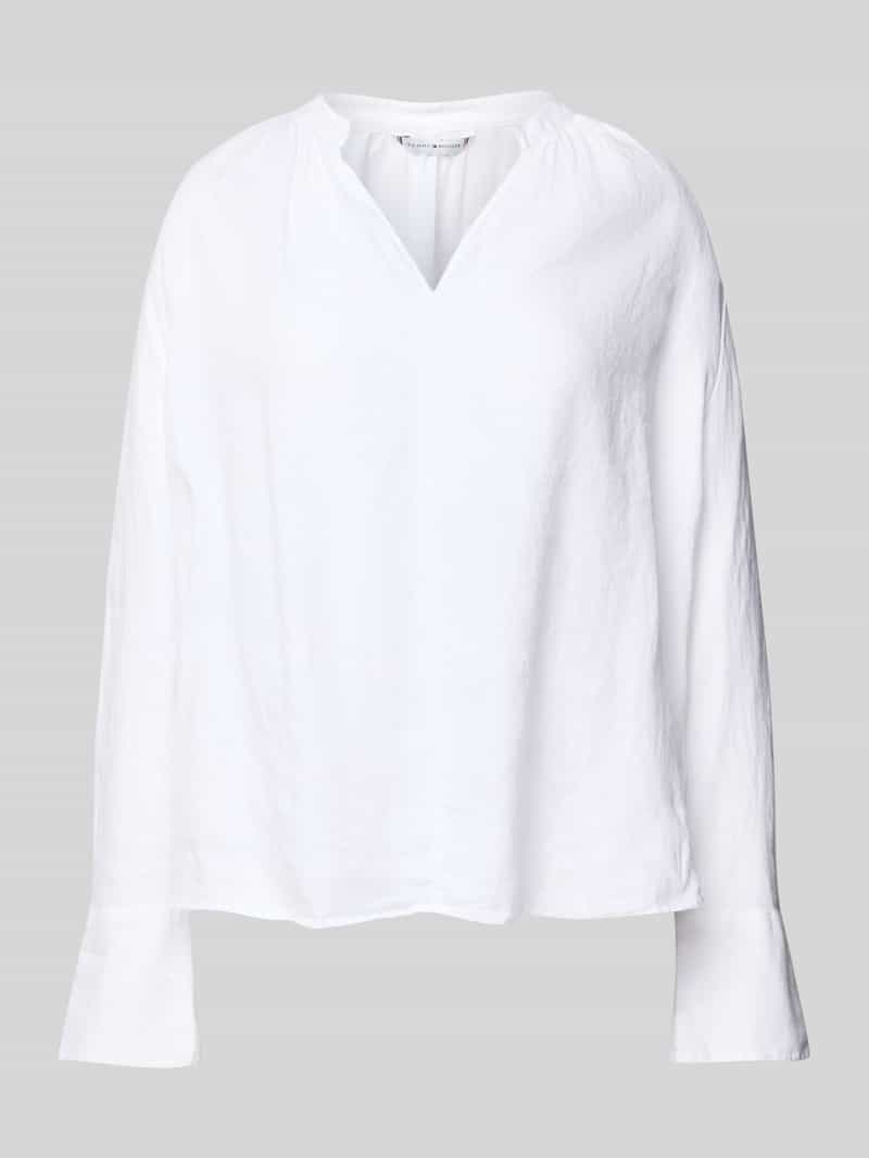 Bluzka o kroju relaxed fit z czystego lnu