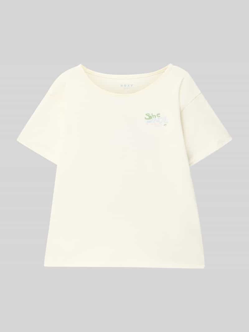 T-shirt z nadrukiem ze sloganem