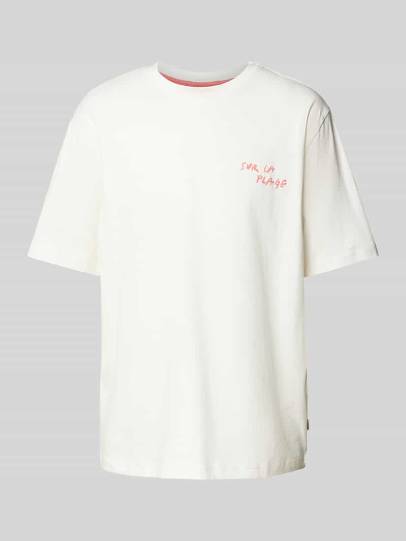 T-shirt z wyhaftowanym detalem model ‘MILO’