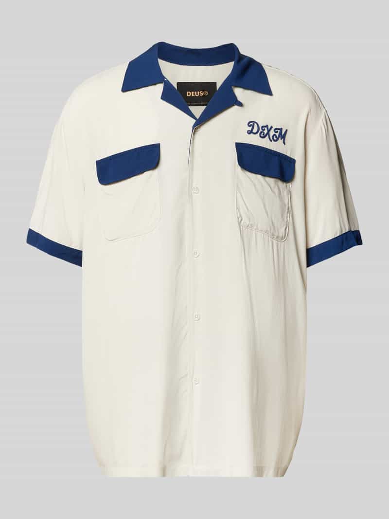 Koszula casualowa z wiskozy z kieszeniami na piersi model ‘Diablo’