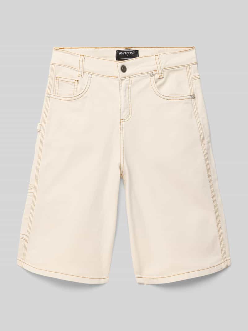 Szorty jeansowe o kroju regular fit z 5 kieszeniami