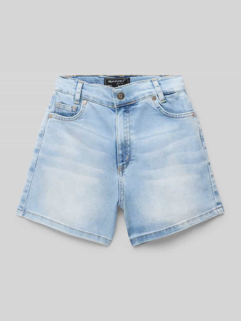 Szorty jeansowe o kroju regular fit z naszywką z logo