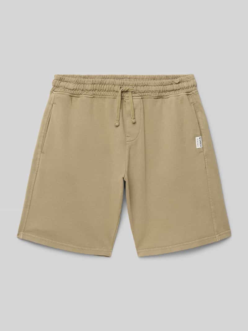 Szorty z wpuszczanymi kieszeniami i trokami ściągającymi