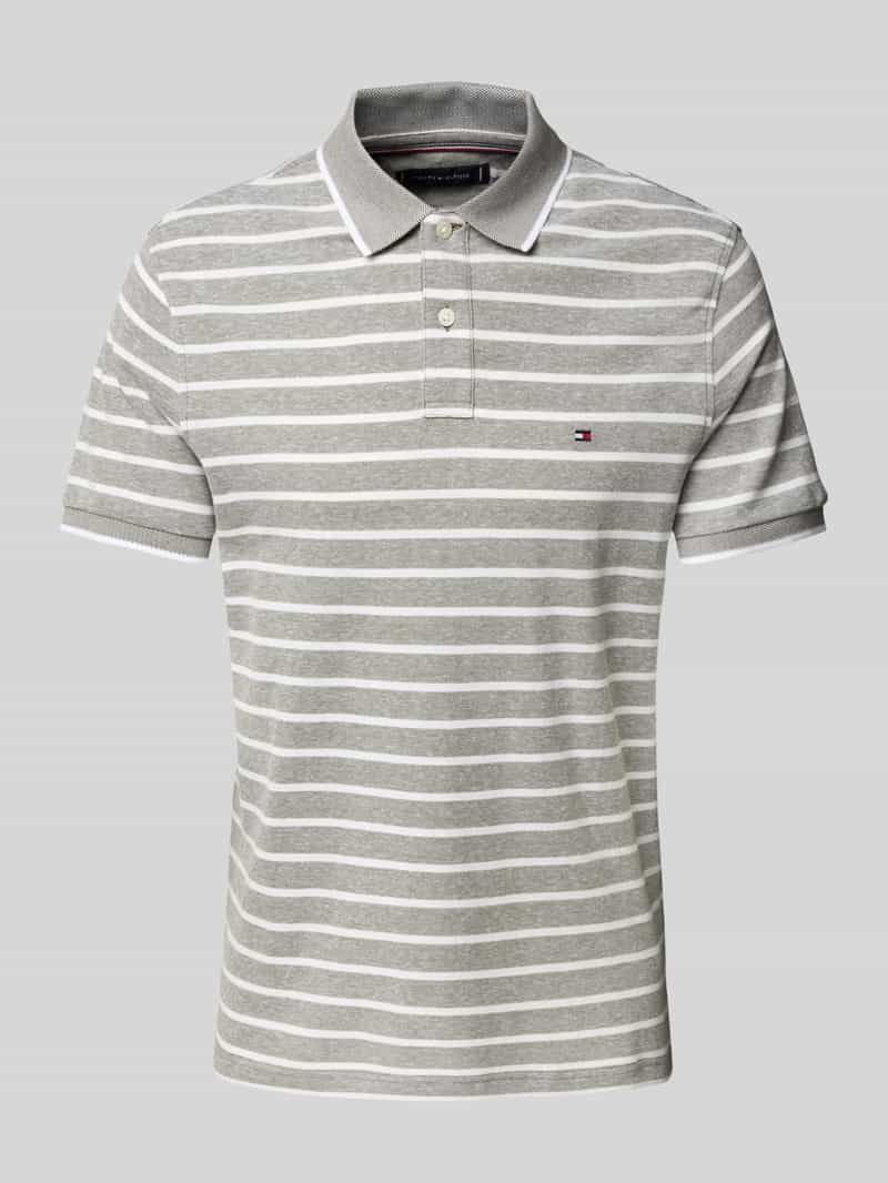 Koszulka polo o kroju regular fit z mieszanki bawełny i lnu