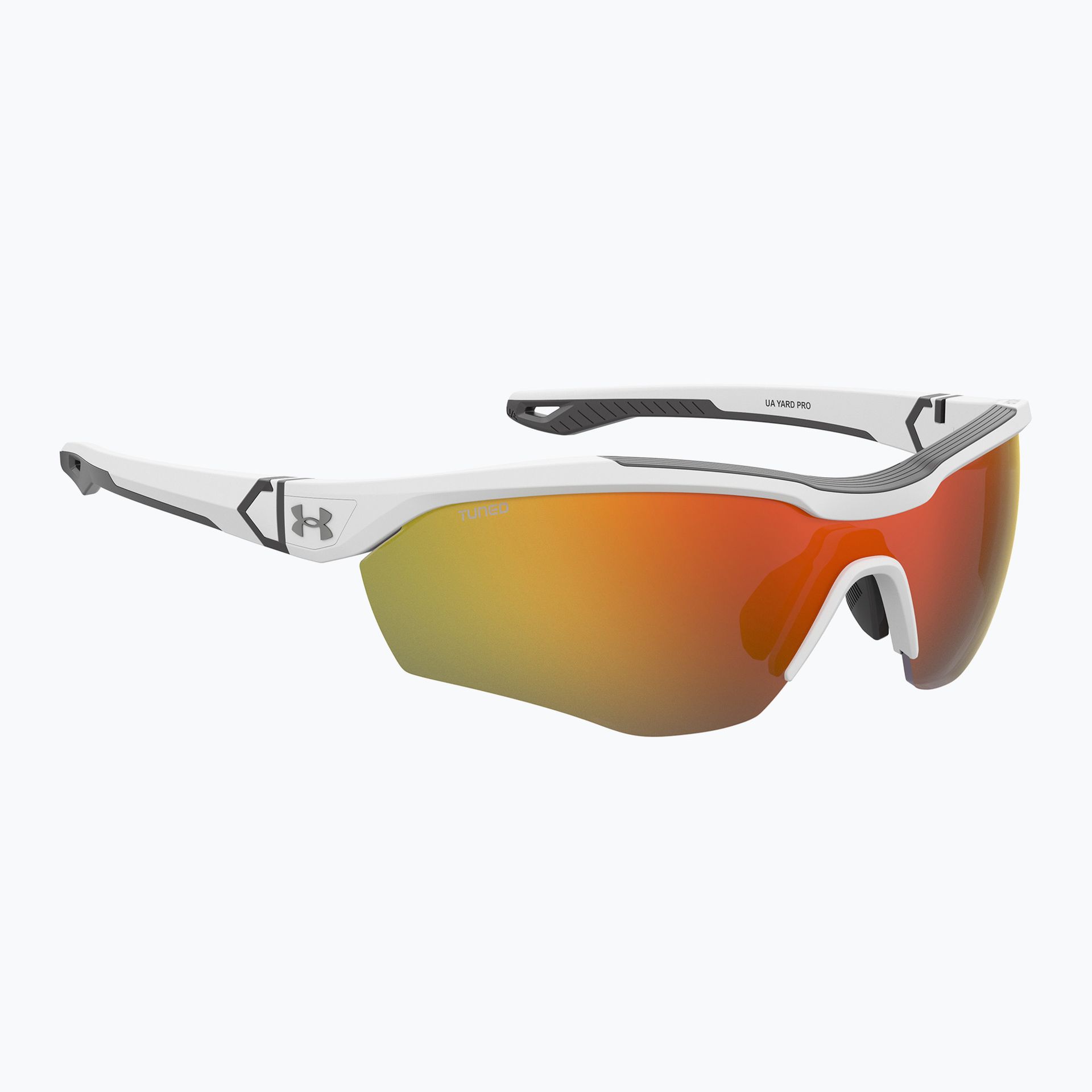 Okulary przeciwsłoneczne męskie Under Armour Yard Pro matte white/orange multilayer oleophobic WYSYŁKA W 24H 30 DNI NA ZWROT