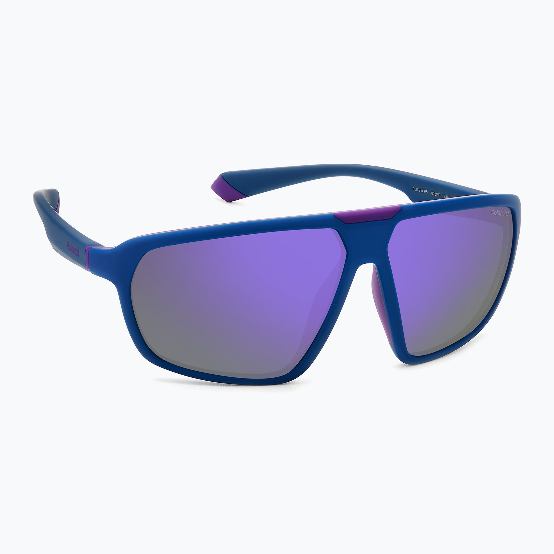 Okulary przeciwsłoneczne Polaroid PLD 2142/S semi matt blue violet azure/violet mirror polarized WYSYŁKA W 24H 30 DNI NA ZWROT