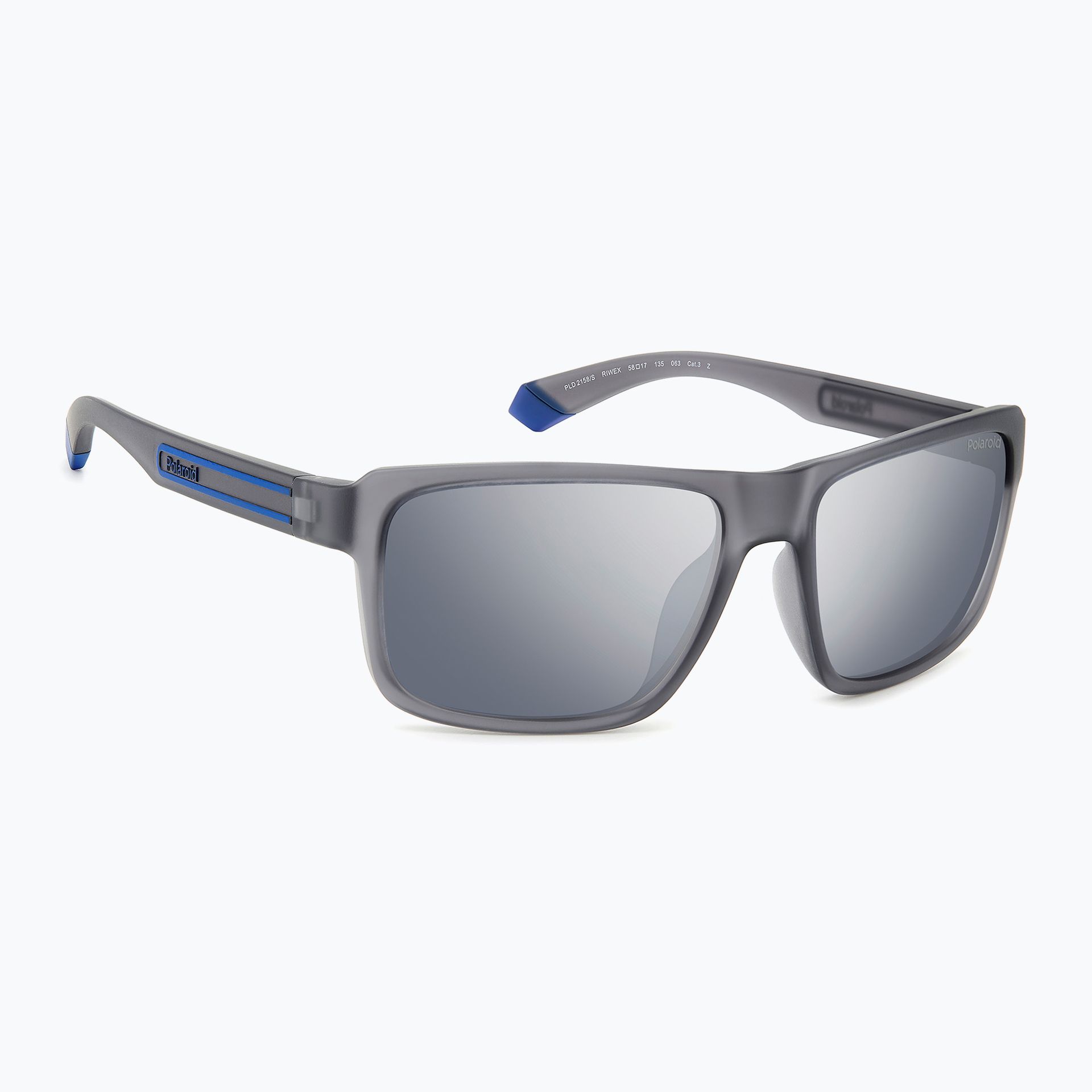 Okulary przeciwsłoneczne męskie Polaroid PLD 2158/S matte grey/grey silver mirror polarized WYSYŁKA W 24H 30 DNI NA ZWROT
