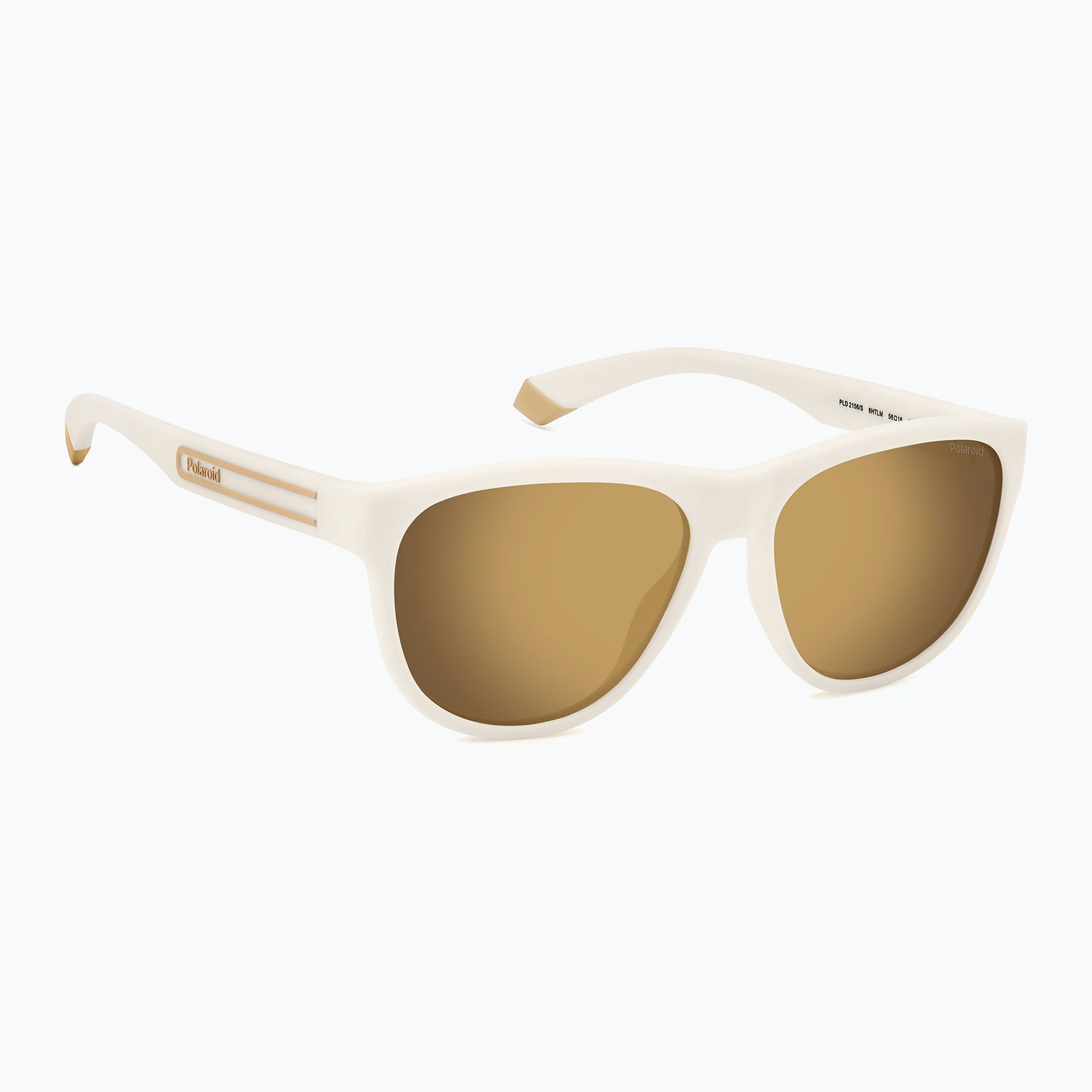 Okulary przeciwsłoneczne Polaroid PLD 2156/S matte white/grey gold multilayer polarized WYSYŁKA W 24H 30 DNI NA ZWROT