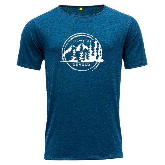 Koszulka męska Devold Orskog Merino 130 Tee Man Rozmiar: L / Kolor: niebieski