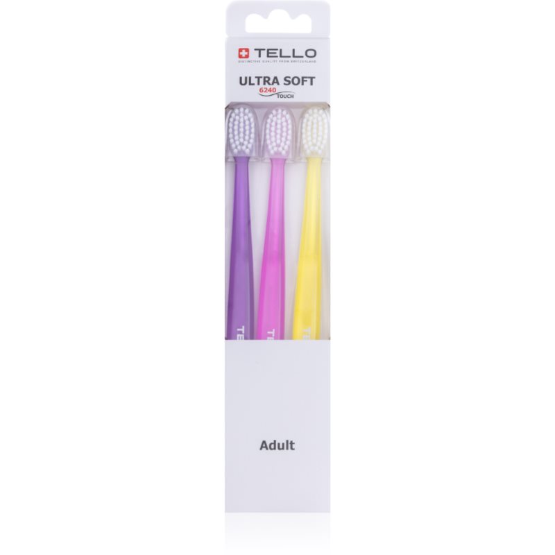 TELLO TELLO 6240 TRIO Ultra Soft - zestaw 3 szczoteczek manualnych z bardzo miękkim włosiem A00000000039