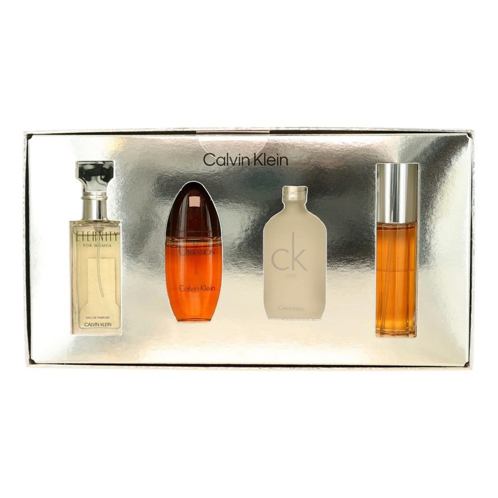 SET MINIATUR CALVIN KLEIN Eternity Woman EDP spray 15ml + Obsession Woman EDP spray 15ml + Escape Woman EDP spray 15ml + Ck One EDT spray 15ml
