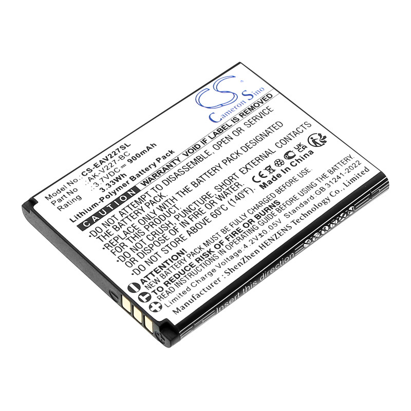 Emporia SIMPLICITYglam / AK-V227-BC 900mAh 3.33Wh Li-Polymer 3.7V (Cameron Sino)