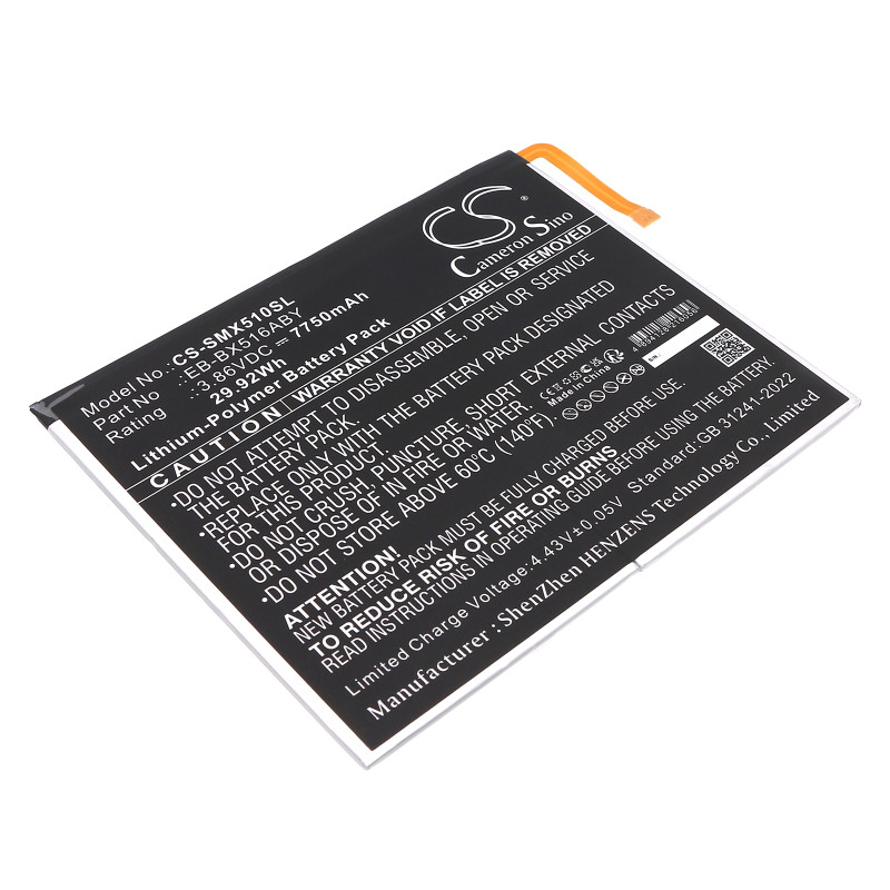 Samsung Galaxy Tab S9 FE / EB-BX516ABY 7750mAh 29.92Wh Li-Polymer 3.86V (Cameron Sino)