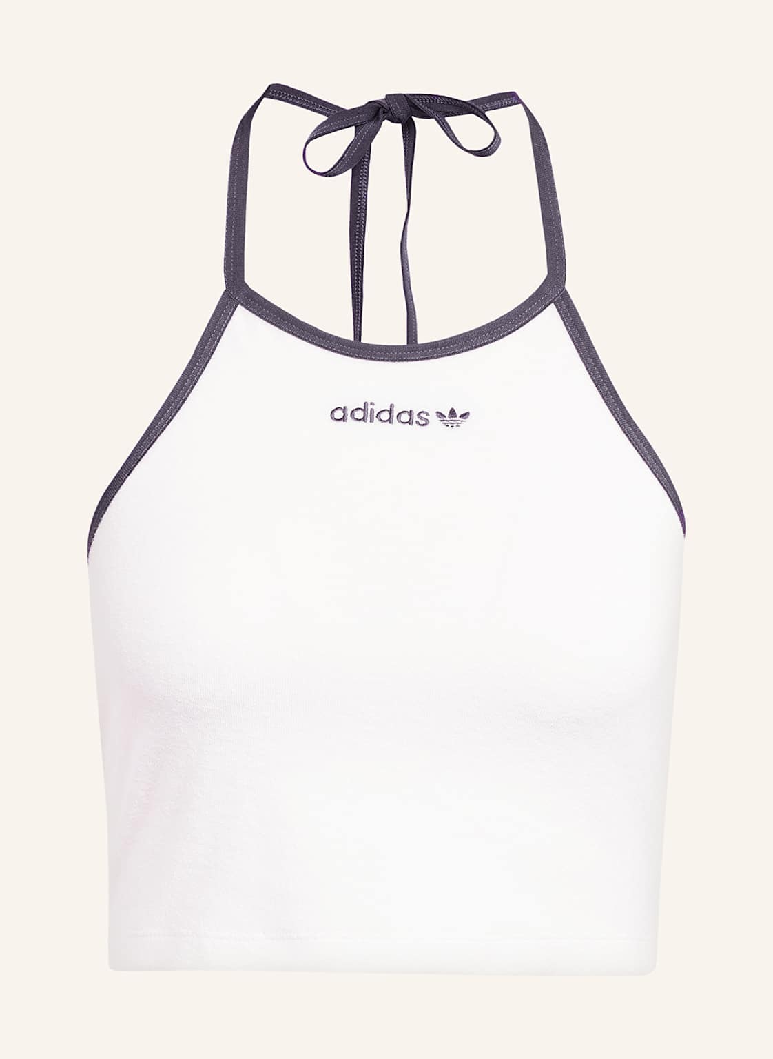 Adidas Originals Top Z Wiązaniem Na Szyi Towel Z Materiału Frottee weiss