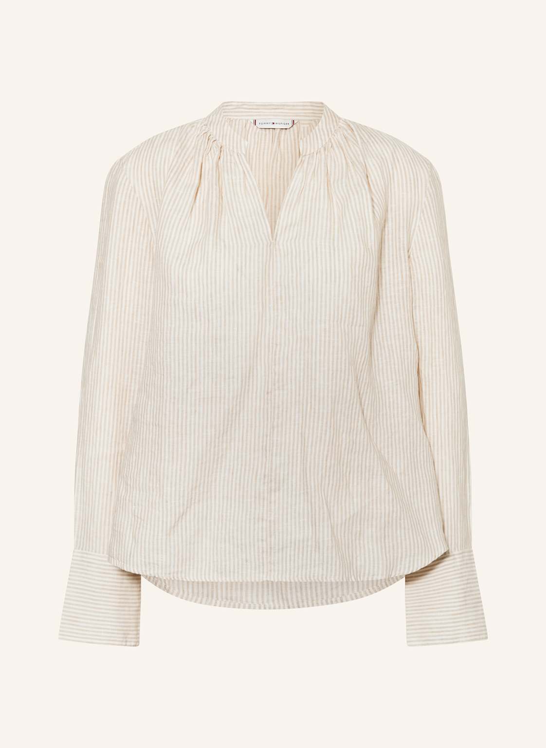Tommy Hilfiger Bluzka Z Lnu beige
