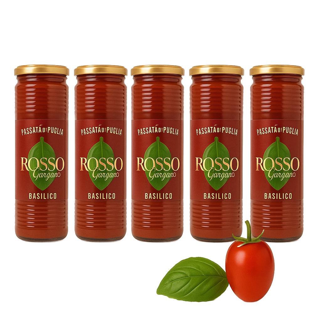 Passata pomidorowa z bazylią 690gx6 - Rosso Gargano