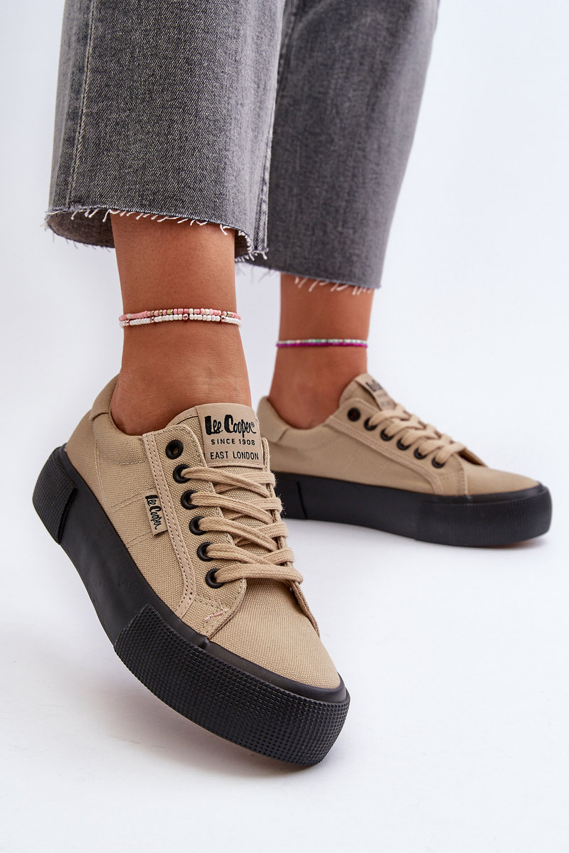 Trampki Damskie Lee Cooper LCW-24-31-2721 Beżowe-38