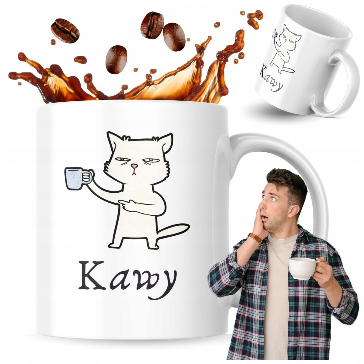 Kubek z nadrukiem 330 ml Kawy Kubek Do Kawy Prezent