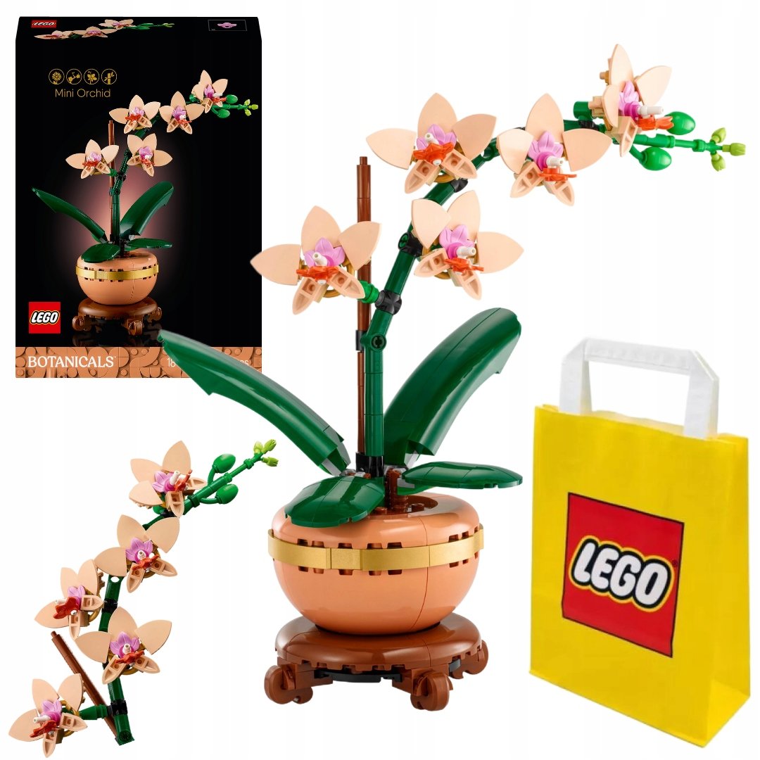 LEGO Mała Orchidea Kwiaty kwiatki Botanical Collection Torba Lego Prezent