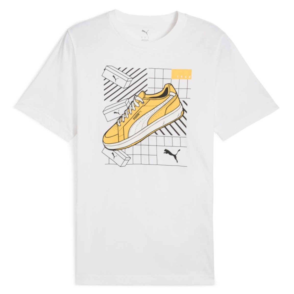 Koszulka męska Puma 68483002 GRAPHICS Sneaker PUMA White Biała