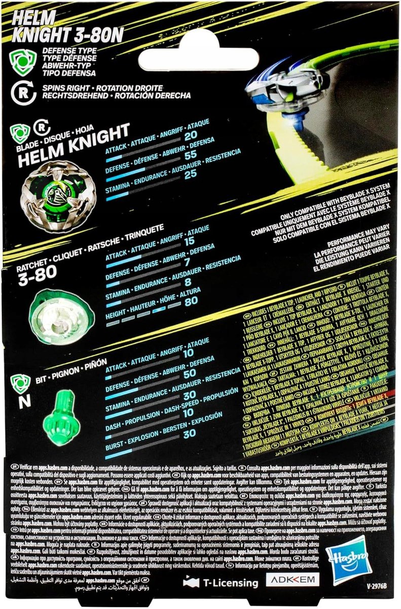 Beyblade X - Helm Knight 3-80N (Defense)