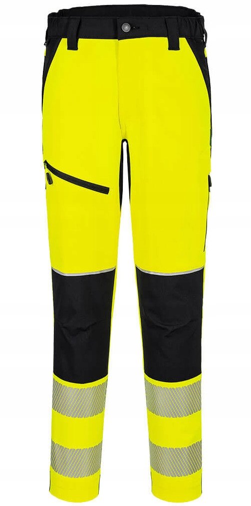 Elastyczne spodnie ostrzegawcze Portwest T140 YBR r. 3XL