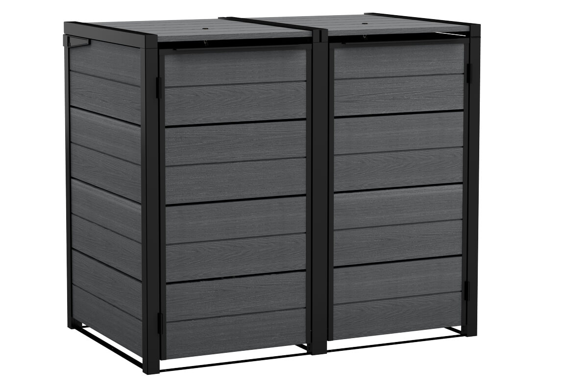 Zabudowa na kosze na śmieci Hide Away Grey 2 x240L Keter