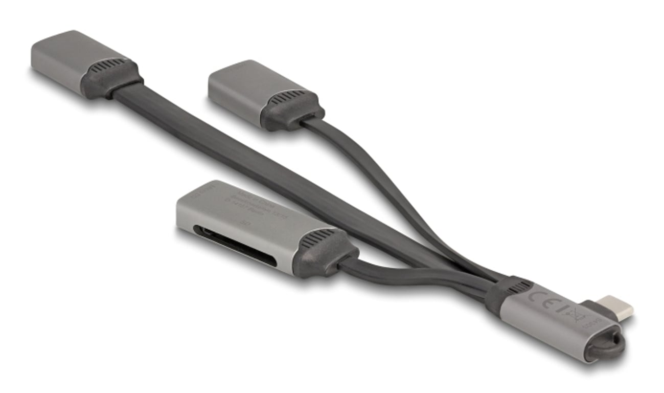 DeLOCK 64303 huby i koncentratory USB 3.2 Gen 1 (3.1 Gen 1) Type-C 5000 Mbit/s Szary 64303