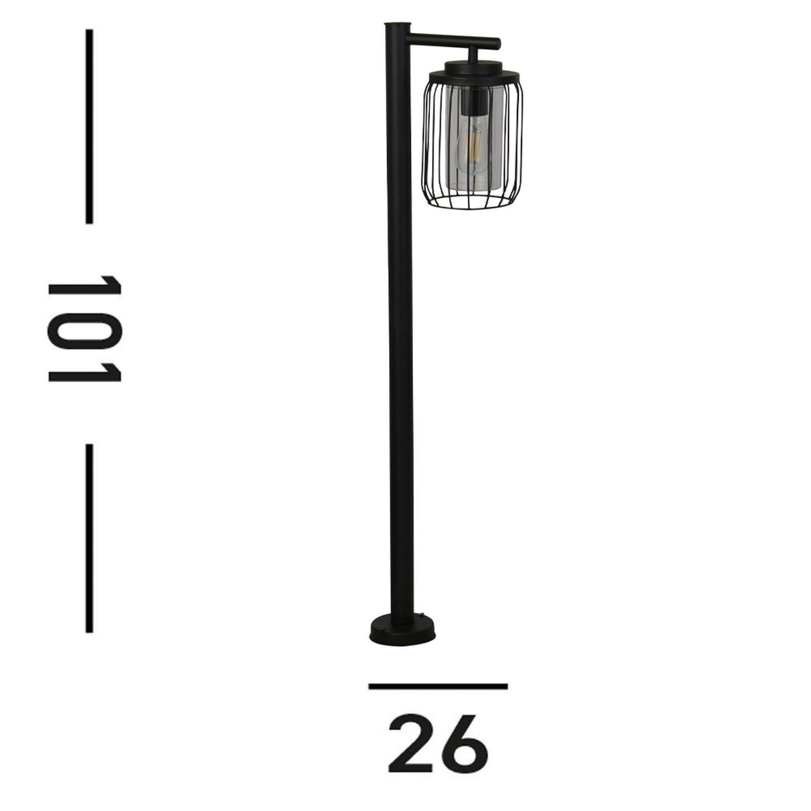 Searchlight Słupek oświetleniowy, IP44, czarny, wysokość 100 cm, metalowy