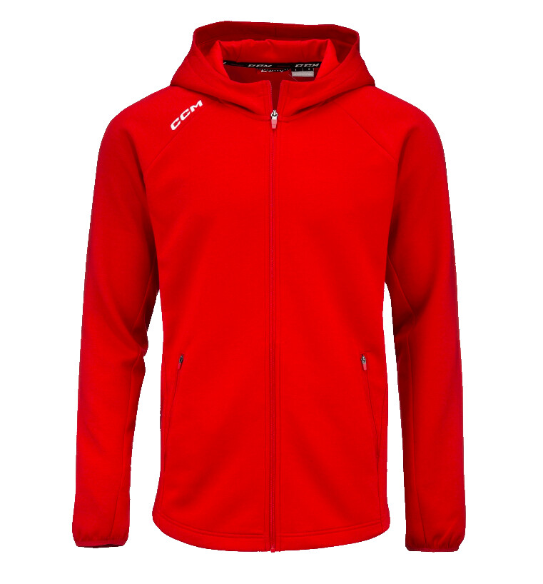 Bluza dziecięca CCM LOCKER ROOM FLEECE FULL ZIP HOODIE Red XL