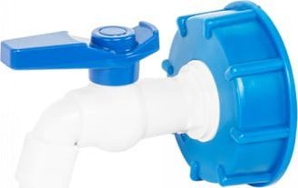 Bradas Zestaw -IBC nakrętka niebieska S60x6 z kranem 3/4`` z wyjściem na wąż 1/2`` IBCS60-KP3412 BRADAS