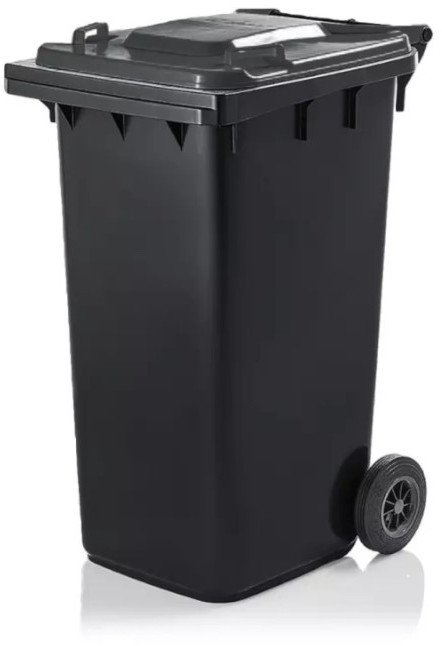 Pojemnik do segregacji odpadów na kółkach WEBER - pojemność 240 l Kolor: antracytowy