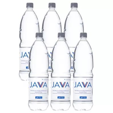 Java Naturalna woda mineralna niegazowana alkaliczna ph 9,2 Zestaw 6 x 1,5 l