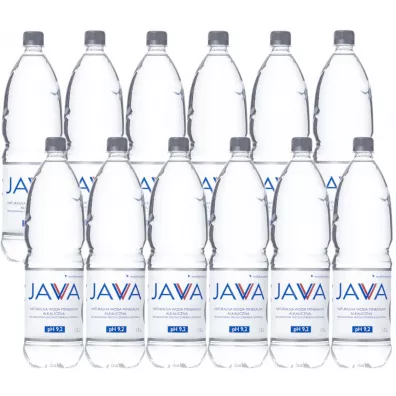 Java Naturalna woda mineralna niegazowana alkaliczna ph 9,2 Zestaw 12 x 1,5 l