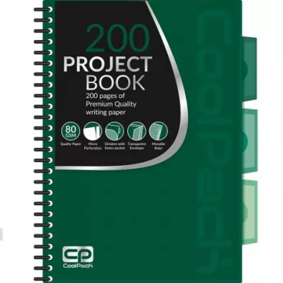 CoolPack Kołobrulion A5 Green kratka 100 kartek