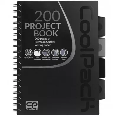 CoolPack Kołobrulion B5 Black kratka 100 kartek