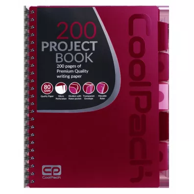 CoolPack Kołobrulion B5 Red kratka 100 kartek