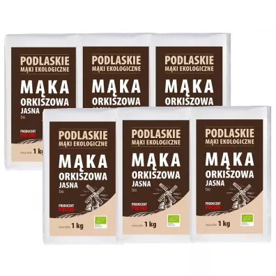 BioLife Mąka orkiszowa jasna Zestaw 6 x 1 kg Bio