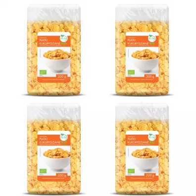BioLife Płatki kukurydziane Zestaw 4 x 200 g Bio